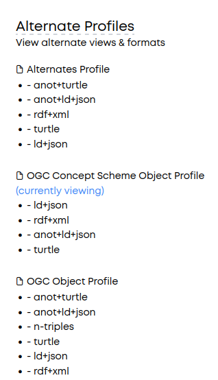 Resource alternate profiles / views